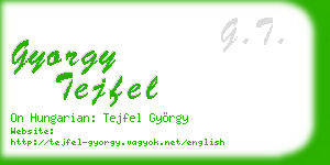 gyorgy tejfel business card